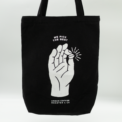 UCR We Pick The Best Tote Bag (Black) - Urban Coffee Roaster