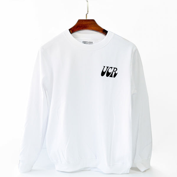 UCR FLORAL AROMA SWEAT SHIRT (White) - Urban Coffee Roaster