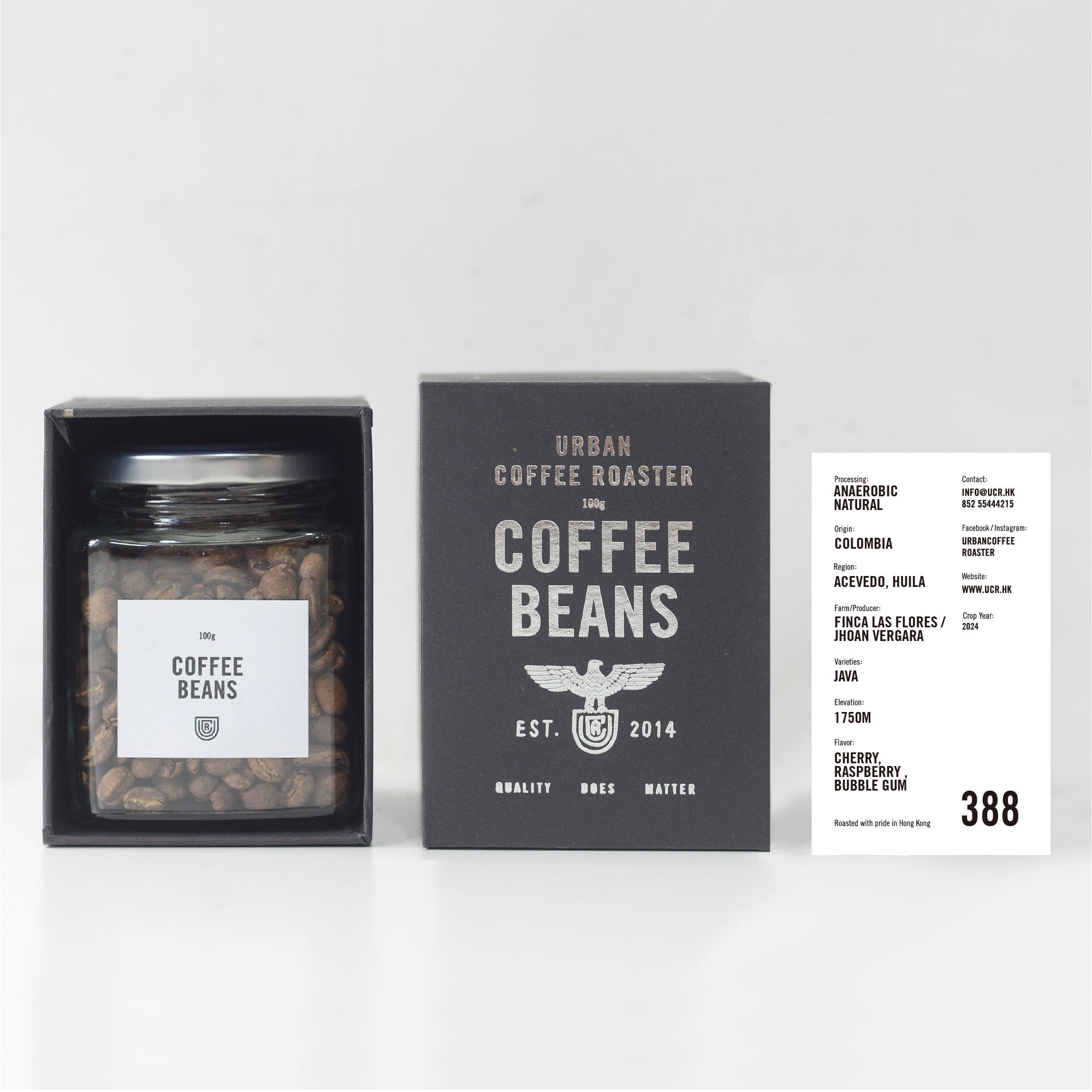#388 Colombia Huila Las Flores Java Anaerobic Natural (Gary's WCIGS Competition Coffee- Cold Designer Drink) 100g