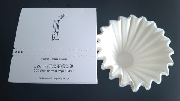 DragonFly Tri-Spin FS Flat Transit 390ml Filter paper (50pcs)