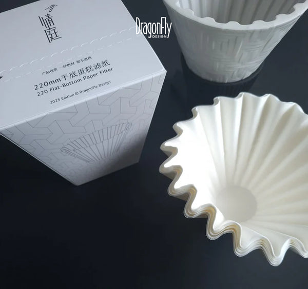 DragonFly Tri-Spin FS Flat Transit 390ml Filter paper (50pcs)