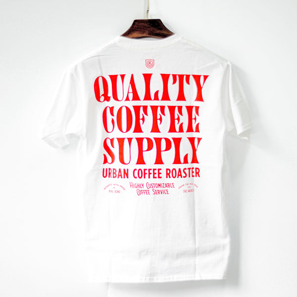 UCR Quality Coffee Supply T-SHIRT (White) - Urban Coffee Roaster